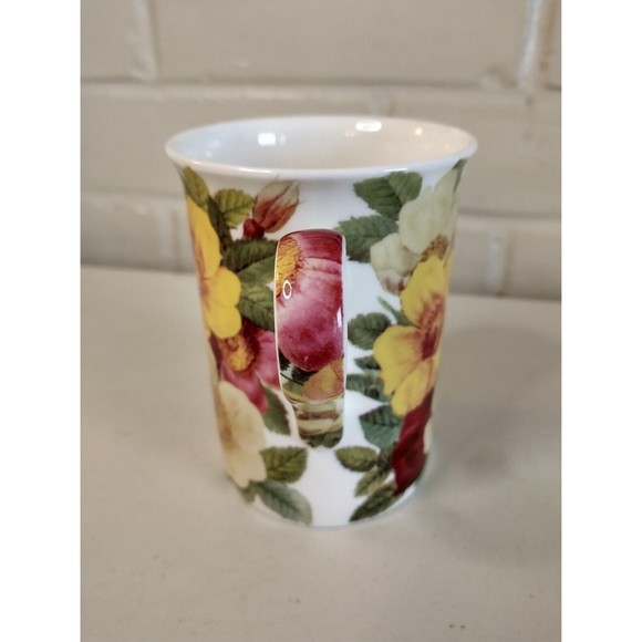 Stechcol Gracie Bone China Floral Mug Coffee Tea Cup 4" Tall - Picture 3 of 8